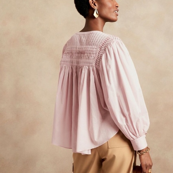 Banana republic pintuck swing blouse - Picture 3 of 12